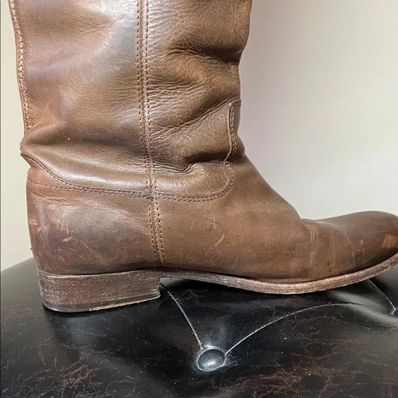 FRYE Brown Leather Tall Boots - Picture 8 of 13
